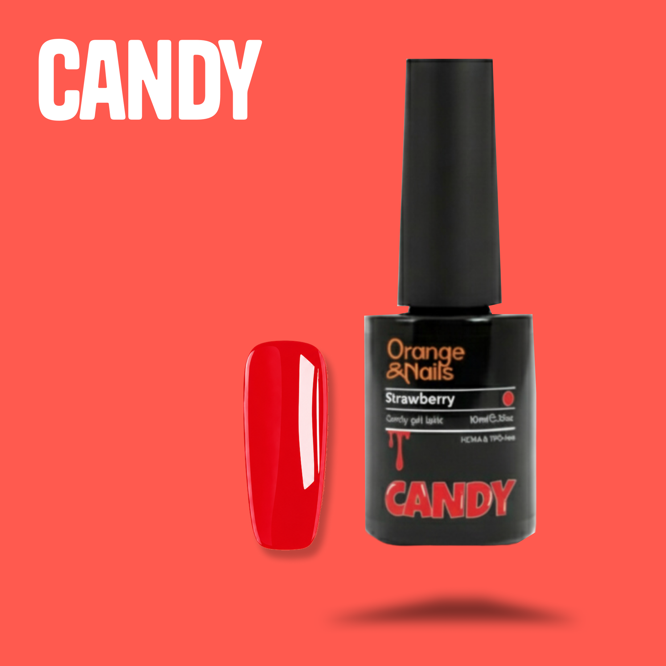 Candy gel polish HEMA & TPO-free - Strawberry