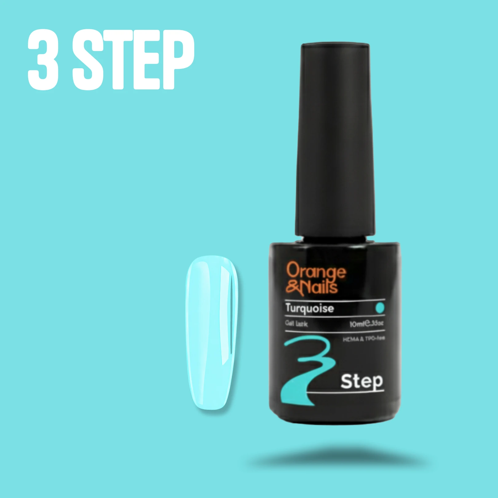 3 Step HEMA & TPO-mentes gél lakk - Turquoise