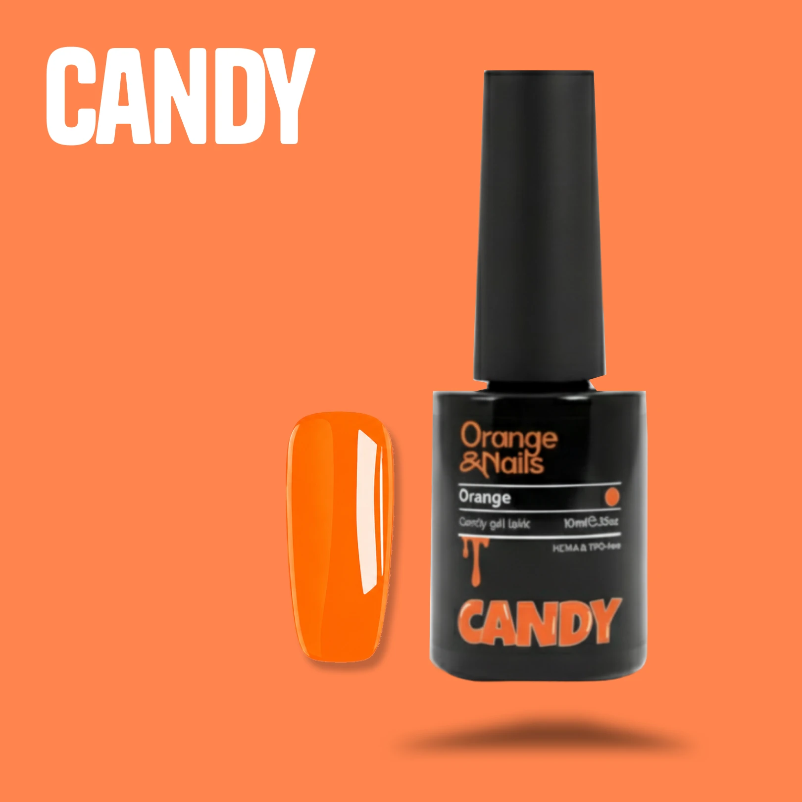 Candy gél lakk HEMA & TPO-mentes - Orange